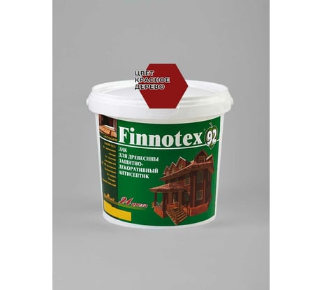 Декоративный акриловый лак Finlux Святозар-92 FINNOTEX полуглянцевый, красное дерево, 0.8 л 4603783200252