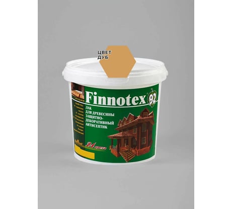 Декоративный акриловый лак Finlux Святозар-92 FINNOTEX полуглянцевый, дуб, 0.8 л 4603783200238