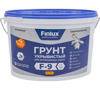 Латексный акриловый грунт Finlux Святозар-9 укрывистый, белый, матовый, 7 кг 4603783200559