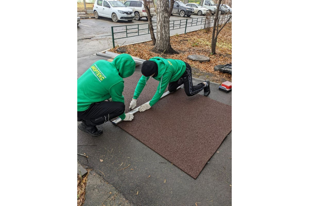 Покрытие из резиновой крошки ООО Амортекс 1500x6000x10 мм цвет ...