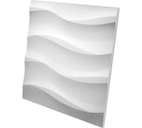 Стеновые 3д панели Artpole COTTON (гипсовые; белые; 600x600 мм; 1 шт; 0.36 кв. м) М-0041
