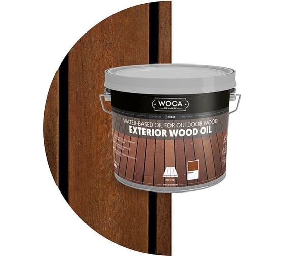 Масло для наружных работ Woca Exterior Wood Oil Merbau (водная основа; 2.5 л; Мербау) 618325 1