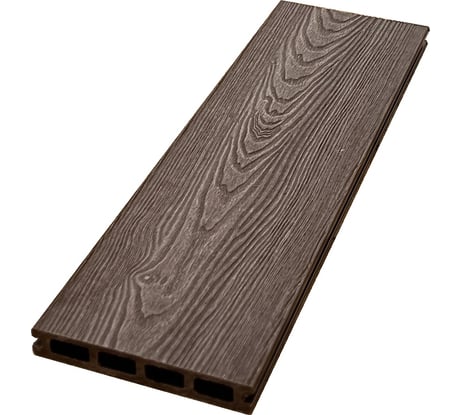 Террасная доска Экодекинг Комфорт 3D 4 м, шоколад, 5 шт. 4687202325375