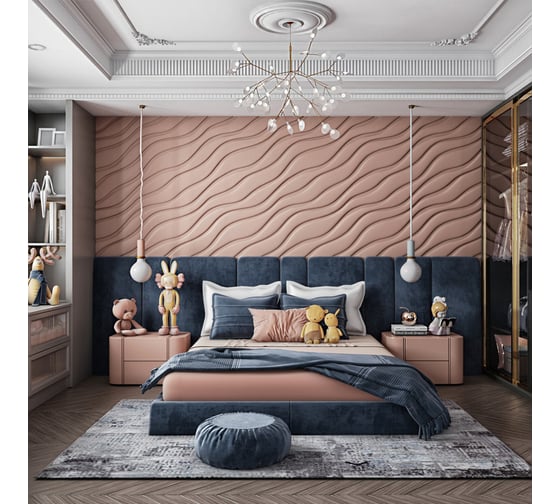 Стеновые панели 3D Artpole VELVET (гипсовые; белые; 600x600 мм; 1 шт; 0,36 кв.м) M-0037