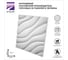 Стеновые панели 3D Artpole VELVET (гипсовые; белые; 600x600 мм; 1 шт; 0,36 кв.м) M-0037 2