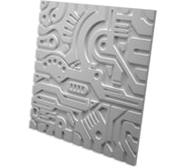 Стеновые панели 3D Artpole EX-MACHINA В (гипсовые; белые; 600x600 мм; 1 шт; 0,36 кв.м) M-0050