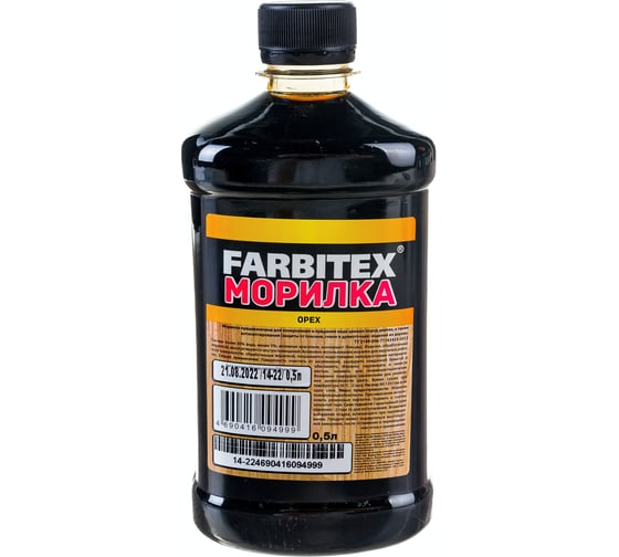 Морилка Farbitex (деревозащитная; водная; 0,5 л; орех) 4100008066
