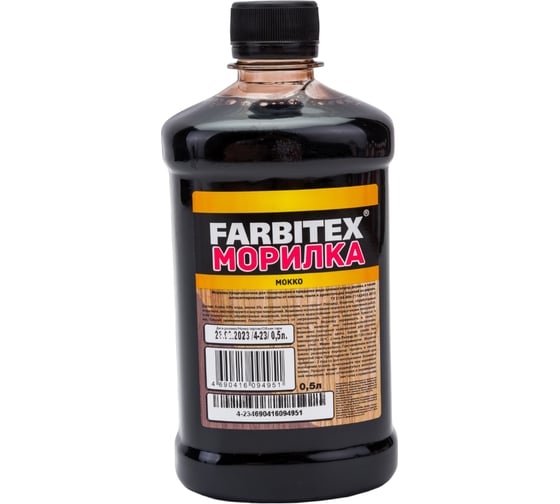 Морилка Farbitex (деревозащитная; водная; 0,5 л; мокко) 4100008064