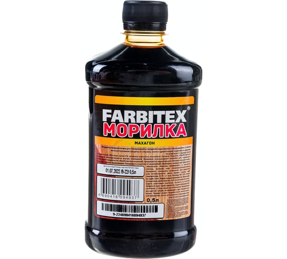 Морилка Farbitex (деревозащитная; водная; 0,5 л; махагон) 4100008063