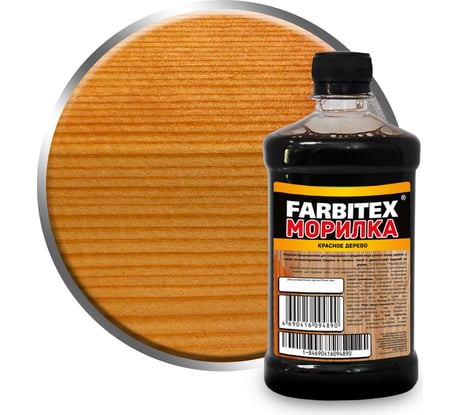 Морилка Farbitex (деревозащитная; водная; 0,5 л; красное дерево) 4100008061