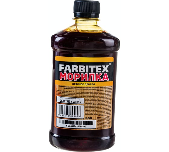 Морилка Farbitex (деревозащитная; водная; 0,5 л; красное дерево) 4100008061