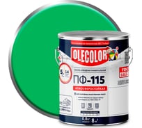 Эмаль OLECOLOR ПФ-115 салатный, 5 кг 4300002453