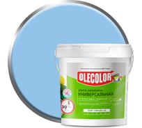 Акриловая эмаль OLECOLOR полуглянцевая, цвет лазурное небо, 0.8 кг 4300008765