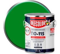 Эмаль OLECOLOR ПФ-115 ярко-зеленый, 5 кг 4300002460