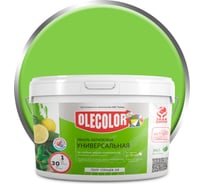 Акриловая эмаль OLECOLOR полуглянцевая, зеленое яблоко, 2 кг 4300002562