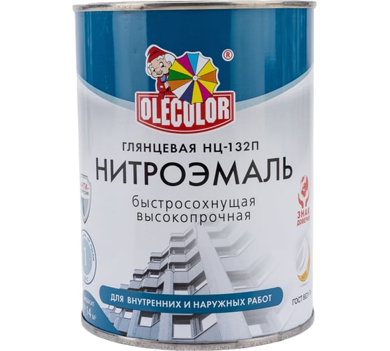 Эмаль OLECOLOR НЦ-132П красный, 0.7 кг 4100000060