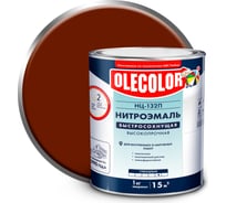 Эмаль OLECOLOR НЦ-132 красно-коричневый, 1.7 кг 4100003239