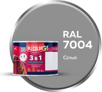 Грунт-эмаль по ржавчине Olecolor 3 в 1 серый 7004 (0.4 кг) 4300009587