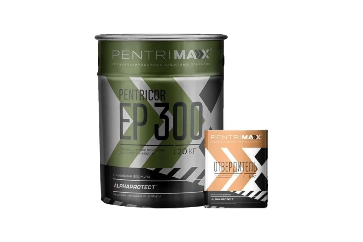 Комплект PentriMax (грунт PentriCor EP 300 20 кг; отвердитель PentriHard  300/3 5 кг) 00-00001416