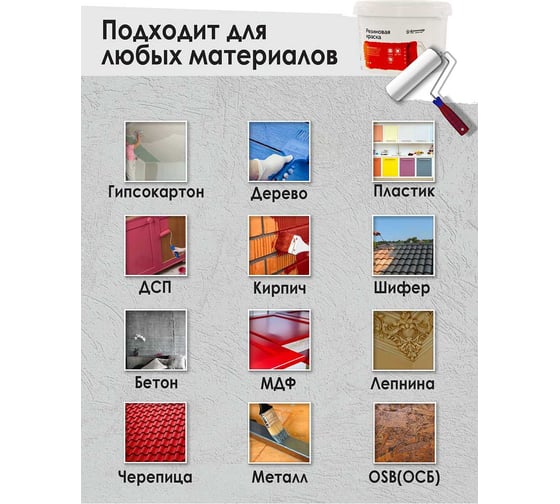 Резиновая краска Доминар  белая, 3 кг T33253