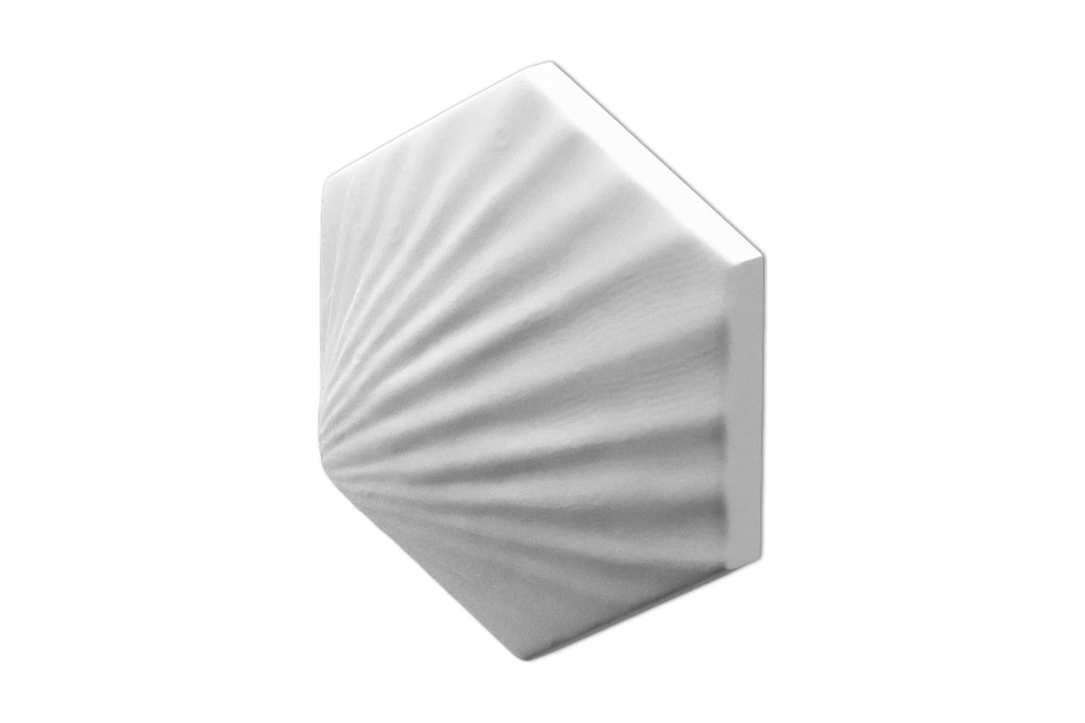 Стеновые панели 3D Artpole HEKSA-shell (гипсовые; белые; 8 шт; 0,208 кв .