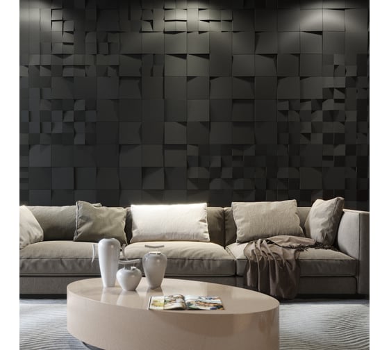Стеновые панели 3D Artpole KVADRO-gamma (гипсовые; белые; 10 шт; 0,4 кв.м) E-0002-U