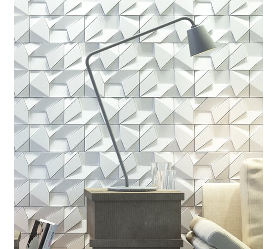 Стеновые панели 3D Artpole ORIGAMI (гипсовые; белые; 12 шт; 0,36 кв.м) E-0001-U