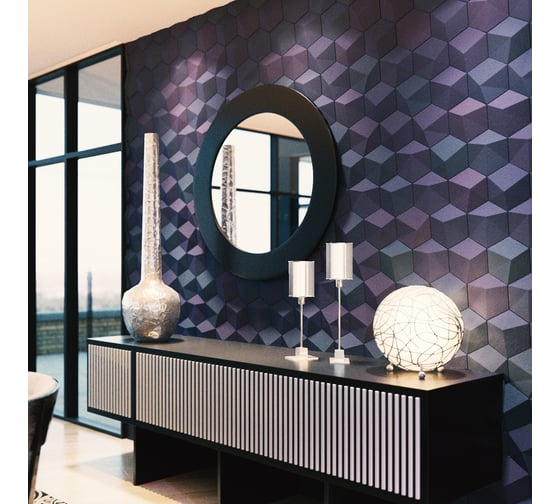 Стеновые панели 3D Artpole CUBE-Ex1 (гипсовые; белые; 200x173x35 мм; 8 шт; 0,208 кв.м) E-0013-U