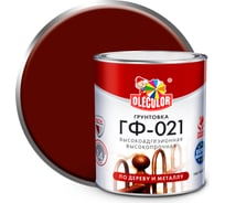 Грунтовка OLECOLOR ГФ-021 красно-коричневый, 2.2 кг 4300003708 21947494