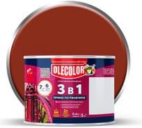 Грунт-эмаль по ржавчине OLECOLOR красно-коричневый, 0.4 кг 4300009580