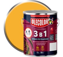 Грунт-эмаль по ржавчине OLECOLOR желтый, 4 кг 4300005947