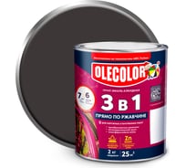 Грунт-эмаль по ржавчине OLECOLOR черный, 2 кг 4300005945