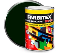 Алкидная эмаль FARBITEX ПФ-115 (изумрудный; 0.8 кг) 4300005995