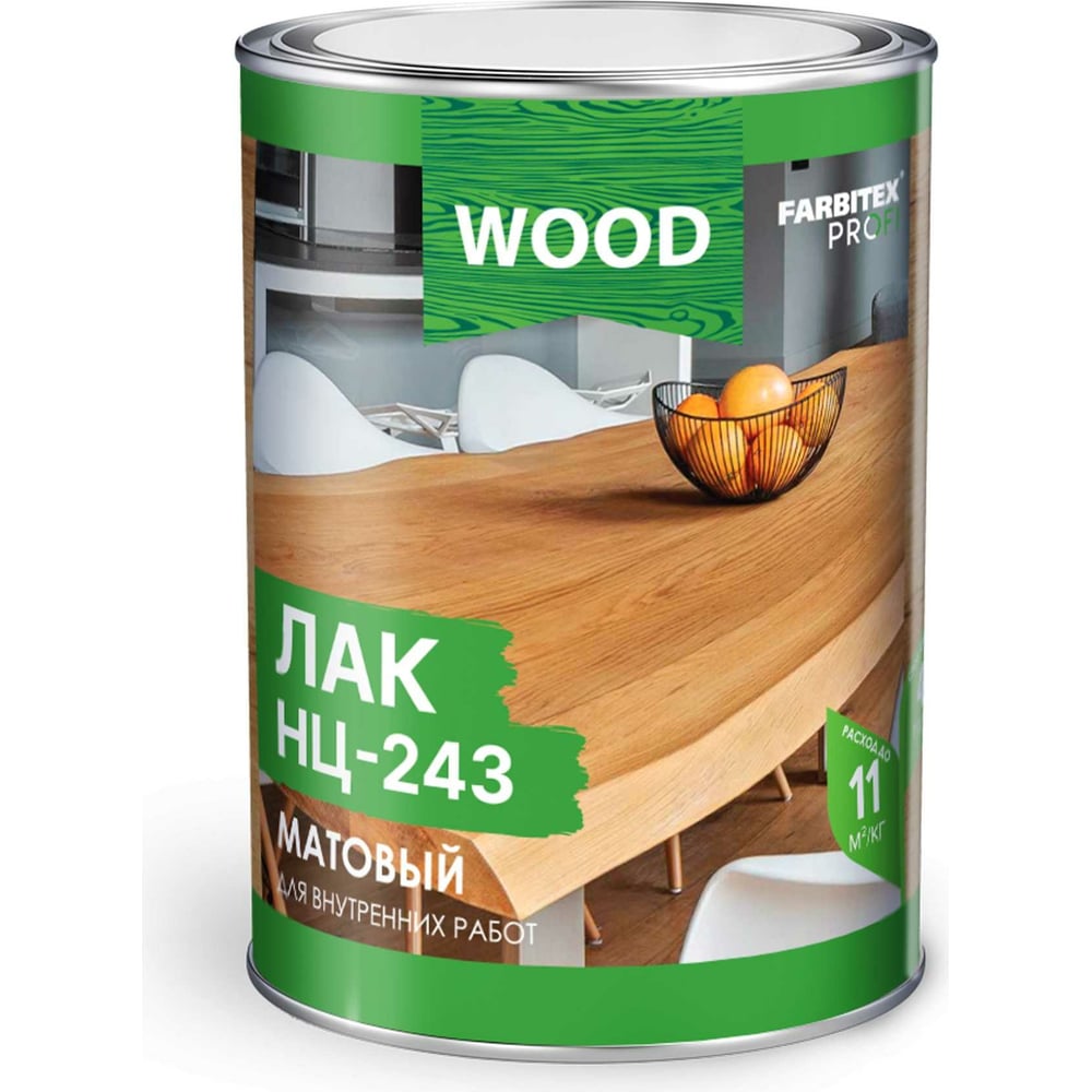 Лак FARBITEX НЦ-243 (матовый; 17 кг) 4100006302 - выгодная цена, отзывы ...