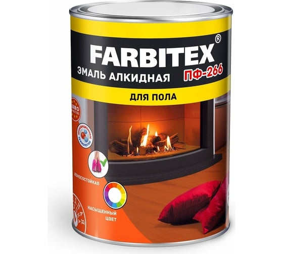 Алкидная эмаль FARBITEX ПФ-266 (желто-коричневый; 10 кг) 4300005162