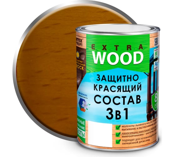 Защитно-красящий состав 3в1 FARBITEX EXTRA (дуб; 0.8 л) 4300007392
