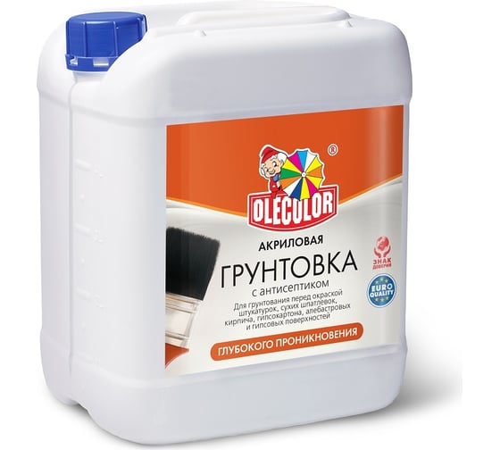 Акриловая грунтовка OLECOLOR глубокого проникновения, 3 кг 4300000055