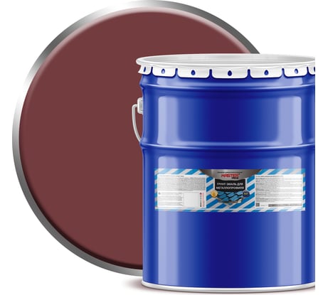 Грунт-эмаль для металлопрофиля MASTER PRIME RAL 3005 красное вино, 20 кг 4300006943