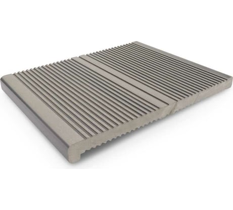 Ступень Groentec 320-30-4000 мм, полнотелая, брашированная, серый SFGB 320-30-4000