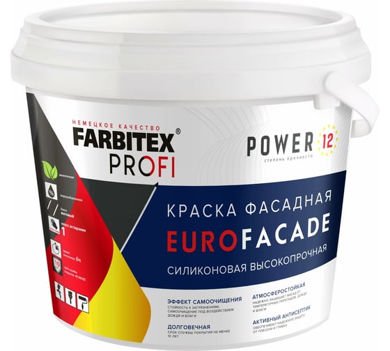 Краска Farbitexфасадная силиконовая самоочищающаяся EuroFacade 4300009353
