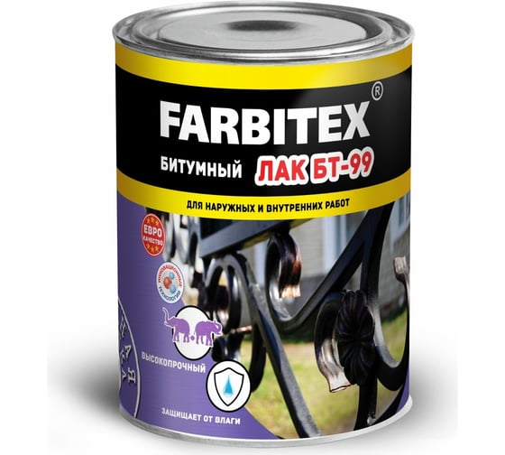 Битумный лак FARBITEX БТ-99 16 кг 4300003705 1