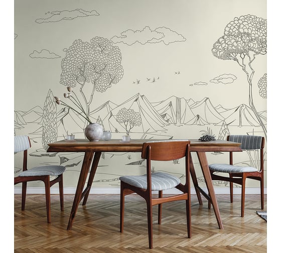 Фотообои ООО Ортограф Mountain plateau beige 3.97x2.7 м OF_34322