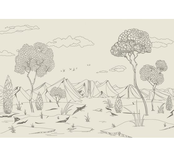 Фотообои ООО Ортограф Mountain plateau beige 3.97x2.7 м OF_34322