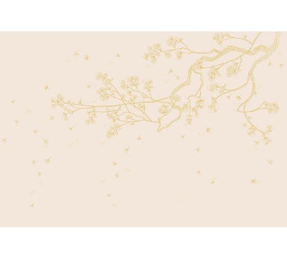 Фотообои ООО Ортограф Sakura branch gold 3.93x2.7 м OF_34326