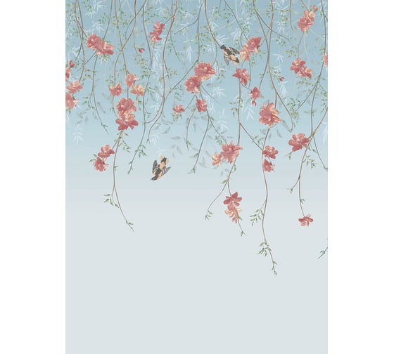 Фотообои ООО Ортограф Delicate flowers blue 2x2.7 м OF_33934