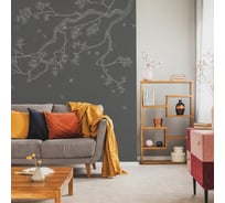 Фотообои ООО Ортограф Sakura branch grey 3.97x2.7 м OF_34328