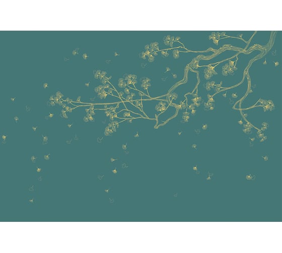 Фотообои ООО Ортограф Sakura branch green 3.97x2.7 м OF_34327