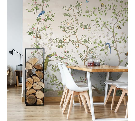 Фреска ООО Ортограф Blooming garden beige 3x3 м FX_33948
