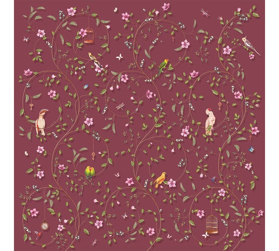 Фреска ООО Ортограф Сhinoiserie burgundy 3x3 м FX_33946