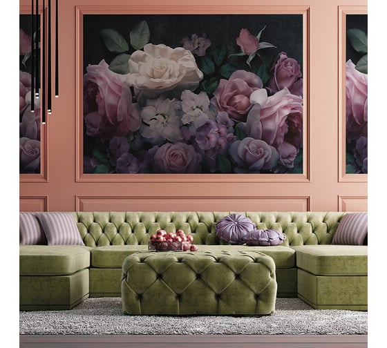 Фреска ООО Ортограф Bouquet of roses purple 3x3 м FX_31631